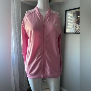 Adidas Pink Bomber Jacket Lightweight Casual
